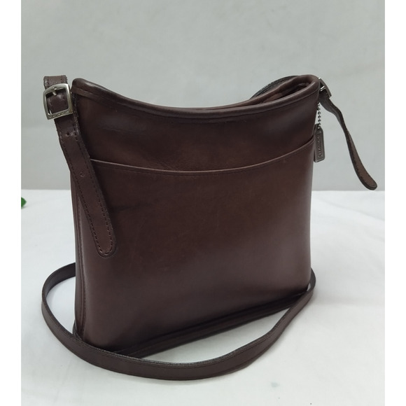 Coach Brown Leather Zipper Closure Crossbody Bag - Vintage Made in USA - Picture 3 of 14